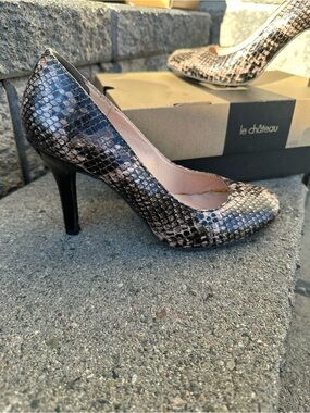 Y2K Le Château Snake-Print Pump Heels 🖤